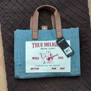 True Religion Blue and Jean Bag